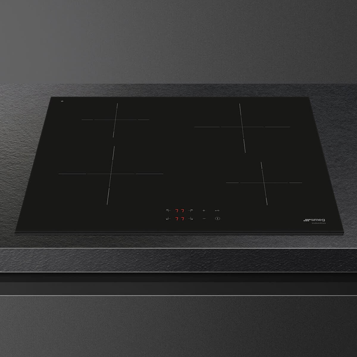 Smeg 60cm Classic Series Induction Cooktop - Eco Power, 15A Plug and Lead, 4 Zones - SI2641DAU