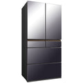 Hitachi 670L French Door Fridge - Mauve Grey Glass, Vacuum Compartment, Made in Japan - R-GW670TAXM