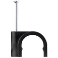 Pope 13mm Poly Mounting Clip, Polypropylene, Black, Secures Poly Tube