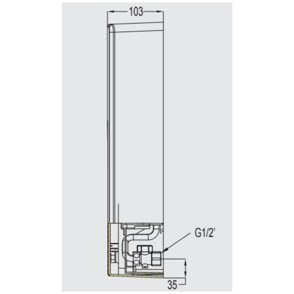Rinnai Efinity electric continuous flow hot water heater - 30 to 50°C, 8.0 to 14.5L/min flow - ECF29I50