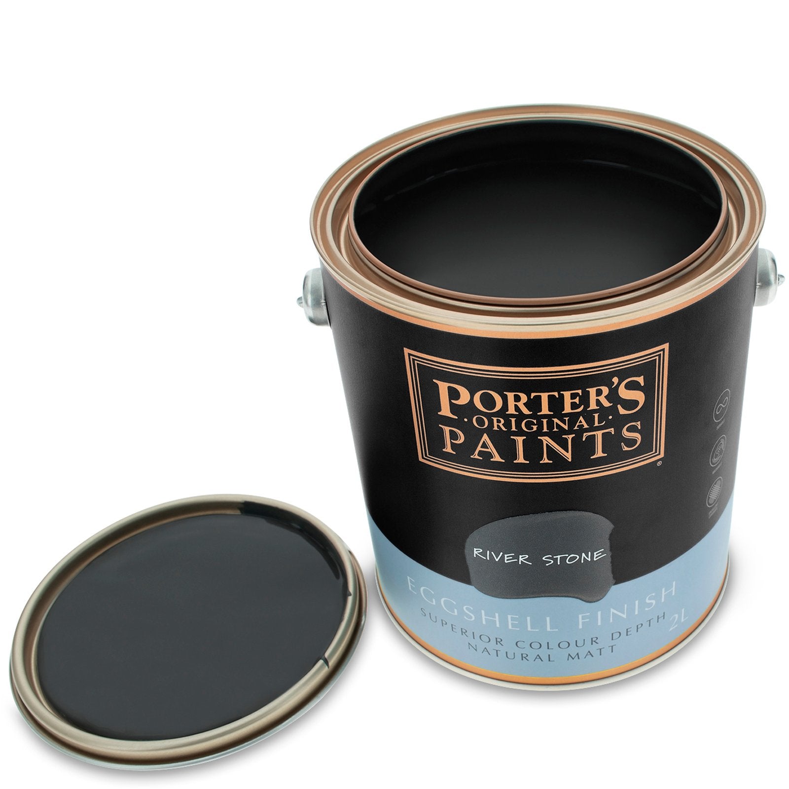 Porter's 2L River Stone Eggshell Broadwall Washable Paint