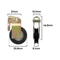 Rolltrak Adjustable Steel Carriage and Acetal Roller, 39mm x 57mm, Zinc Plated