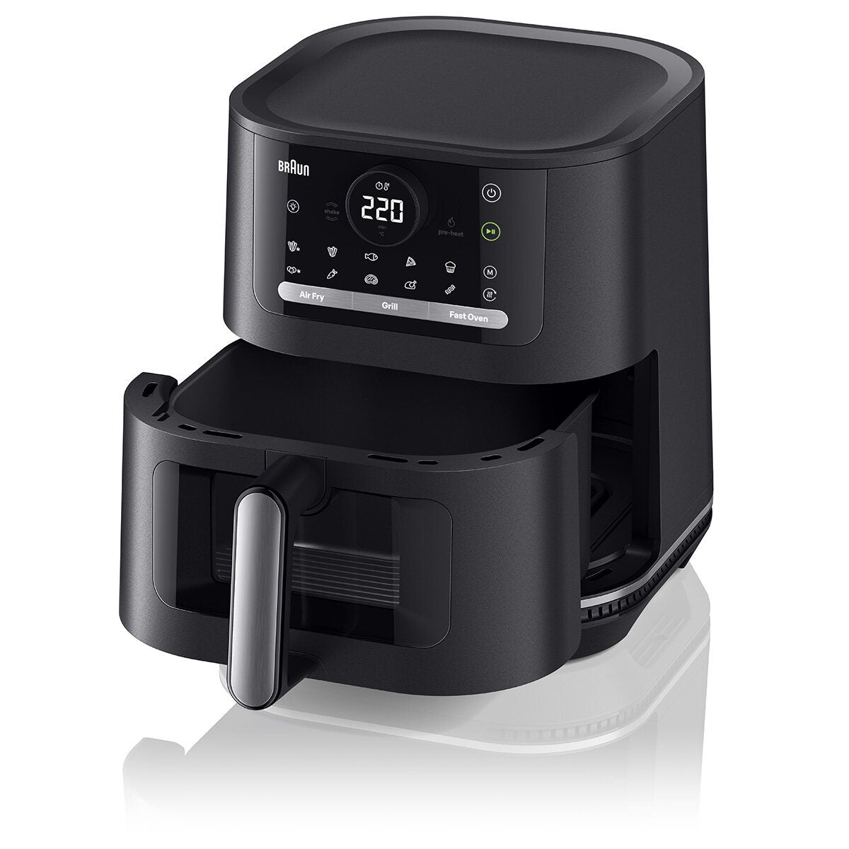 Braun MultiFry 5 Air Fryer 5.7L - Black - Three-in-One Air Fry, Bake, Grill, 20 Programs - HF5073IBK