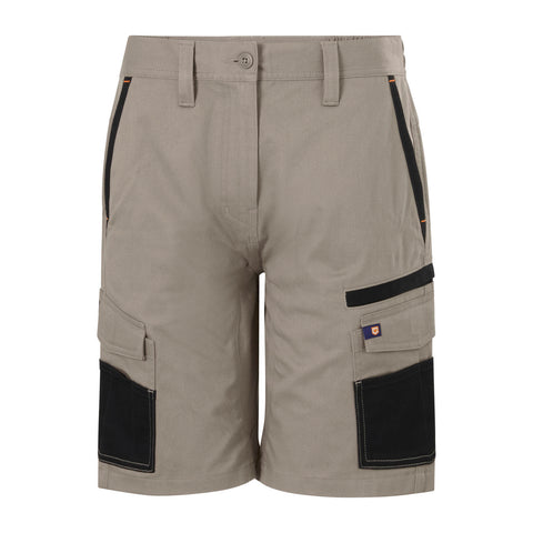 Citeco Women's Mid Shorts Khaki Size 8 - Cotton Stretch Twill