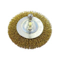 Josco 75mm Wheel Wire Brush - Brass Coated High Carbon Steel Wire