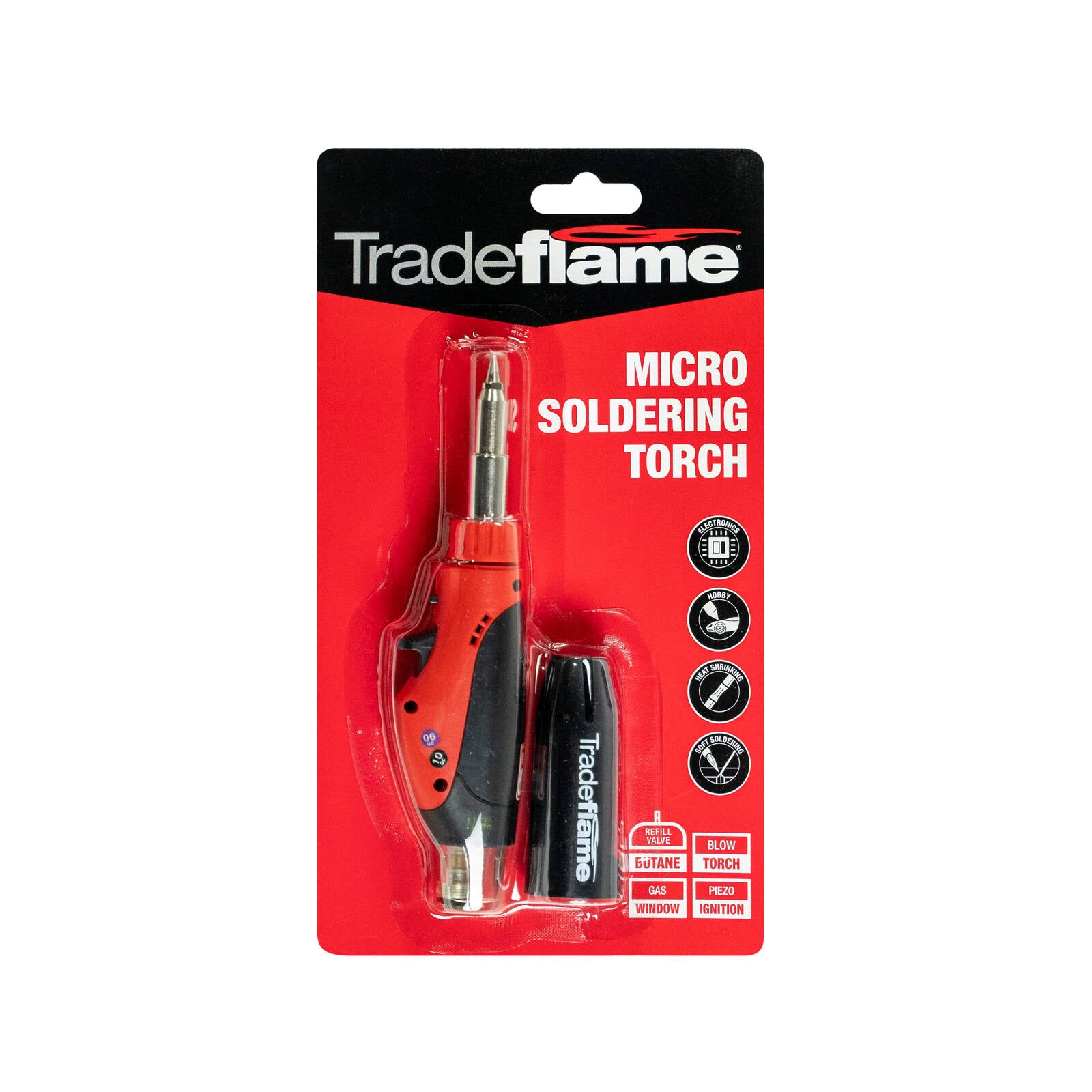 Tradeflame Micro Soldering Torch Butane Refillable with Precision Flame