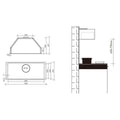 Artusi 90cm Undermount Rangehood - Matte Black Fascia - 750m³/h, 3 Fan Speeds - AUM90B