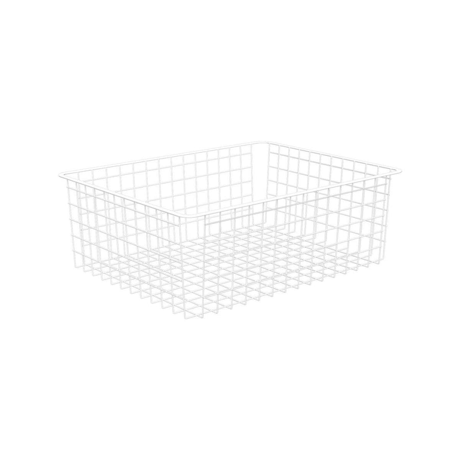 Flexi Storage Wire Basket 185mm White Steel Medium Ventilated - SuperSaverAU - view 1
