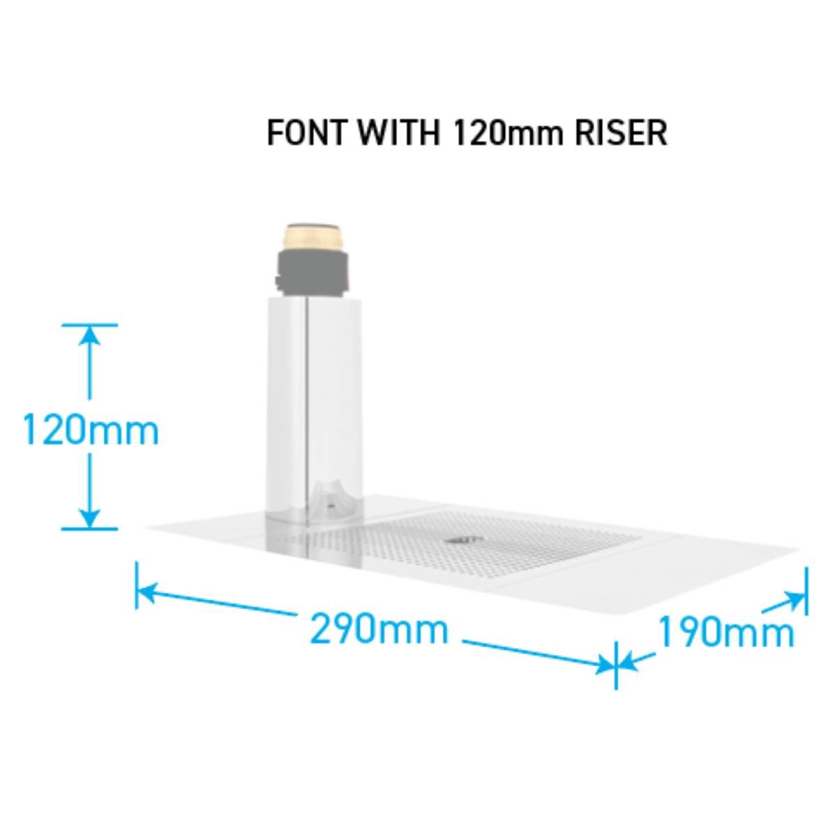Billi Xi Font with 120mm Riser - Urban Brass Finish - 2 Year Manufacturer Warranty - 992803UB
