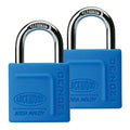 Lockwood 30mm Alloy Silicon Padlock - 2 Pack, Brass with Silicone Jacket