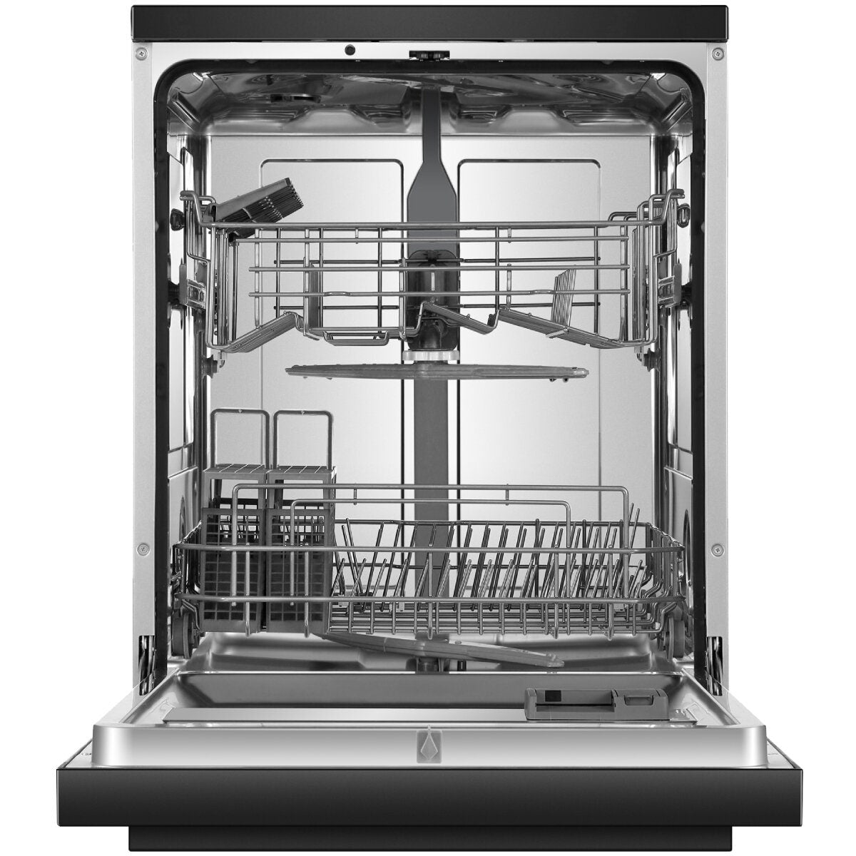 Haier 60cm Freestanding Dishwasher - 15 Place Settings - Black - Wi-Fi Control - ThermoDry - HDW15F2B1