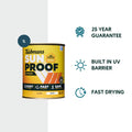 Taubmans Sunproof 1L White Gloss Exterior Paint - Water Based Acrylic, Tintable