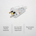 Deta Heavy Duty Rewireable Plug - 10A - Plastic - Rear Entry - SuperSaverAU - view 2