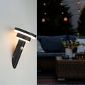 Arlec 400lm Solar LED Wall Light 26cm Black - Motion Sensor - IP44 Weatherproof - SuperSaverAU - view 4