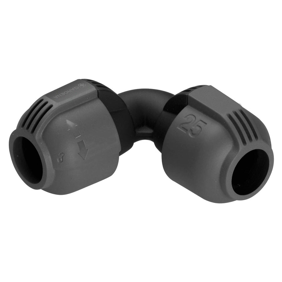 GARDENA 25mm Pipeline Elbow Black High-Impact Plastic
