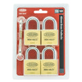 Lockwood High Security Solid Brass Padlocks 40mm 4 Pack Durable Design - SuperSaverAU - view 4
