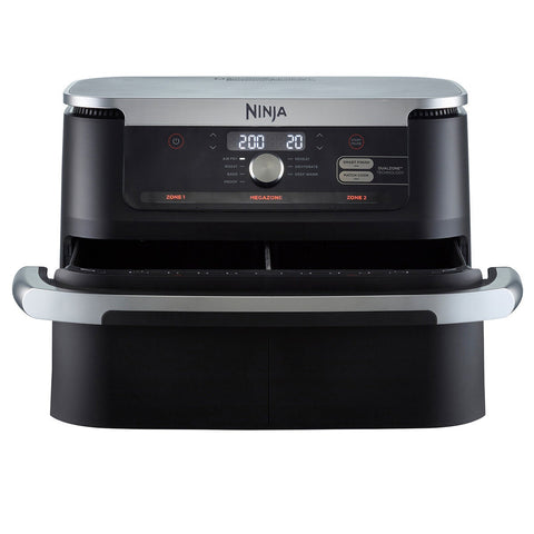 Ninja FlexDrawer Air Fryer 10.4L - Black - DualZone Technology, Proof to Bake, Zone Divider - AF500