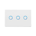 DETA Touch Activated Triple Gang Light Switch White 250V 10A 6903B
