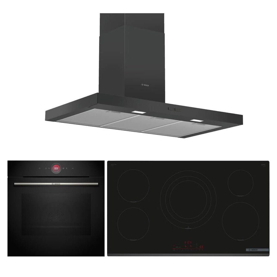 Bosch 60cm built-in oven, 90cm induction cooktop and 90cm canopy rangehood pack - BSHCOOKPACK4
