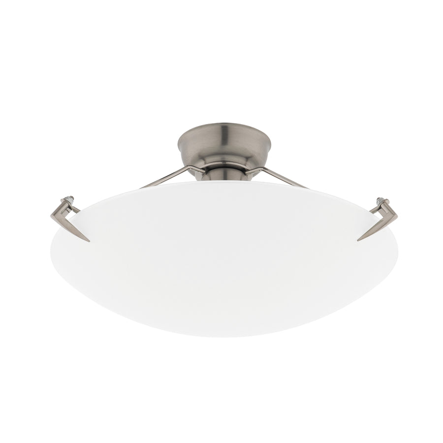 Luce Bella DIY Glass Oyster Ceiling Light, 30cm, Frosted, E27/B22 60W ACL210