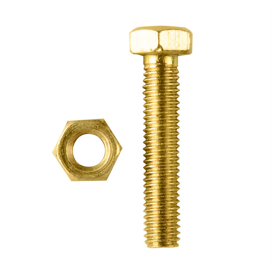 Pinnacle M5 x 25mm Hi-Tensile Hex Bolt and Nut - Yellow Zinc, 10 Pack