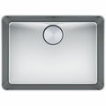Franke Single Bowl Topmount Sink - Stainless Steel, Hidden Overflow, Bare Sink - MYX210-55B