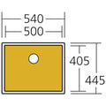 Oliveri Spectra single bowl sink - 540mm bronze and copper finish - Softtone soundproofing - SB50CU