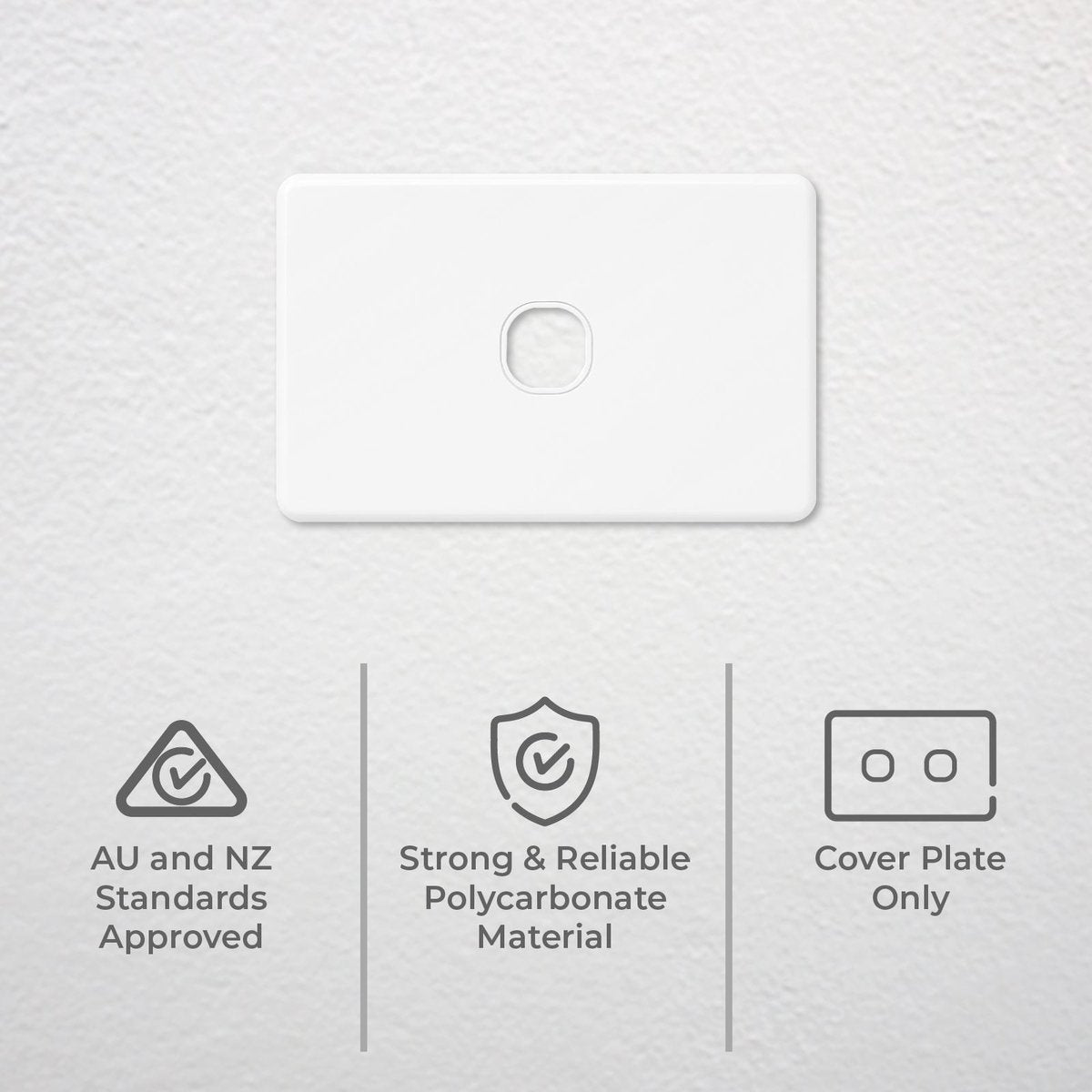 DETA X6 One Gang Grid Plate - 1 Gang - Polycarbonate - Modern Design - SuperSaverAU - view 2