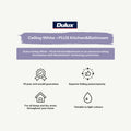 Dulux Ceiling White +PLUS Kitchen & Bathroom Paint 2L Flat Water-Based