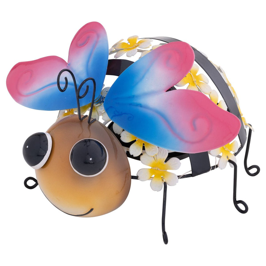 Click Solar Metal Animal Light Bee - 1.2V Rechargeable - Yellow/Pink - Outdoor Decor - SuperSaverAU - view 1