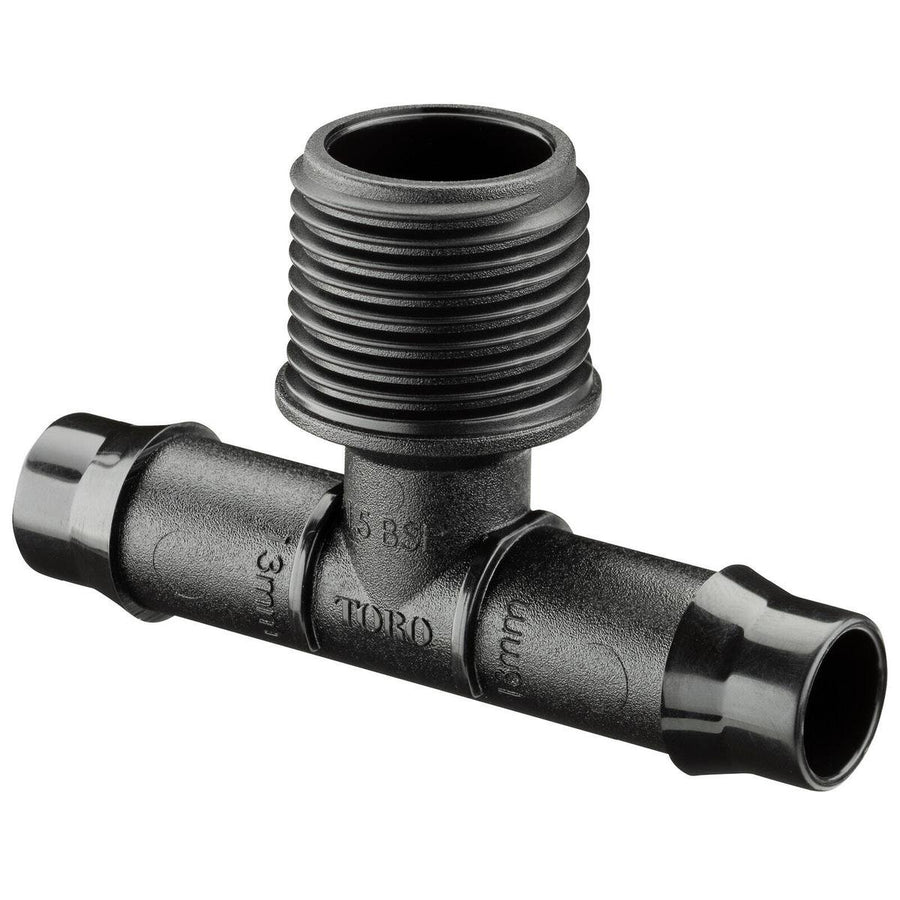 Toro Barbed Male Threaded Tee 13mm x 15mm Polypropylene Durable - SuperSaverAU - view 1