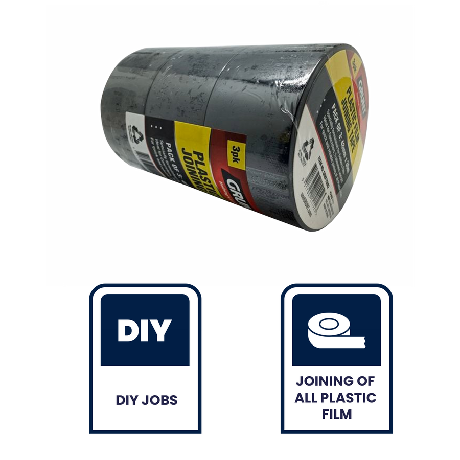 GRUNT 48mm x 30m Builders Film Joining Tape - 3 Pack