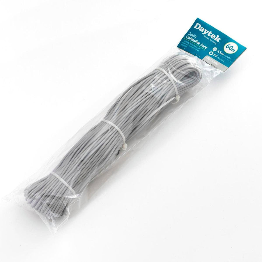Daytek Replacement Clothesline Cord 60m Grey Nylon UV Stabilised - SuperSaverAU - view 1