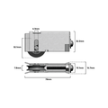 Rolltrak Carriage - 75mm x 45mm x 17mm - Stainless Steel - Heavy Duty - SuperSaverAU - view 2