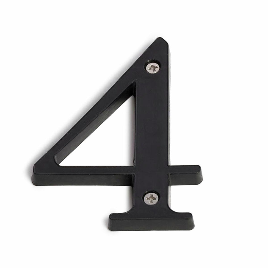Sandleford House Number 4 - 85mm Black Plastic Numeral - SuperSaverAU - view 1