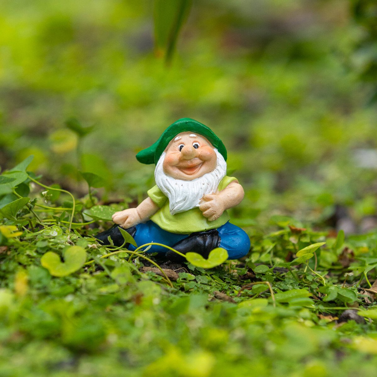 Northcote Pottery Yoga Gnome Garden Stake 6.5 x 15cm Green - Polyresin - SuperSaverAU - view 2