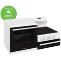 Westinghouse 110cm Elevated Electric Stove - 80L Fan Forced, Separate Grill, Left Hand Oven - WDE143WCB-L