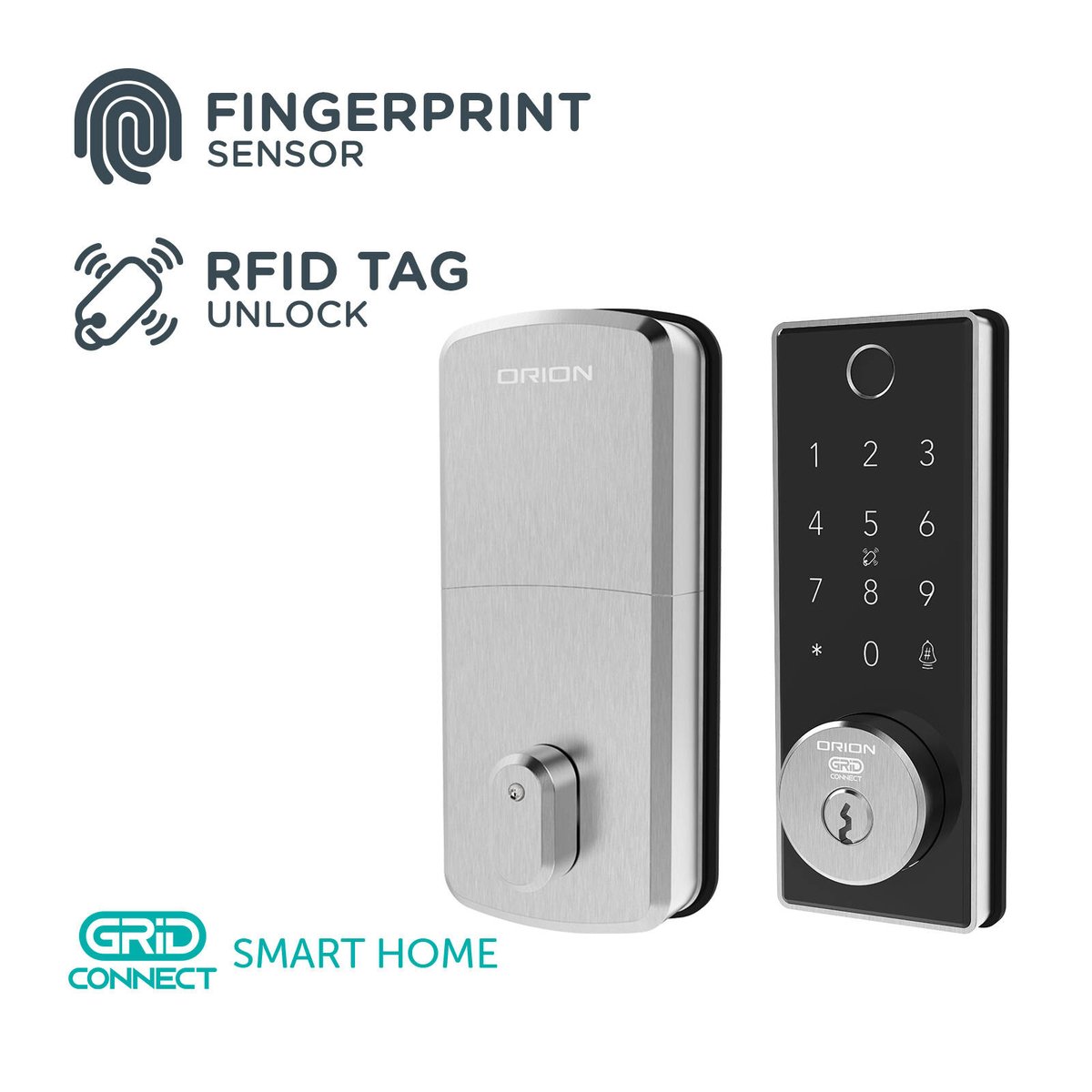 Orion Smart Wi-Fi Deadbolt Lock - 54mm - Zinc Alloy - Keyless Entry