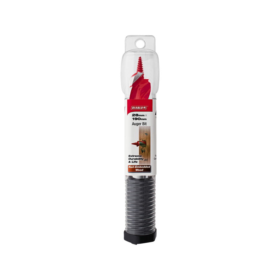 Diablo Auger Bit - 28mm x 190mm - Dura-Tip™ - Dual Cutting Edge - Self-Feeding - SuperSaverAU - view 1