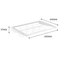Flexi Storage Home Solutions White Double Slot Sliding Wire Shoe Rack - 600 x 97 x 430mm Steel