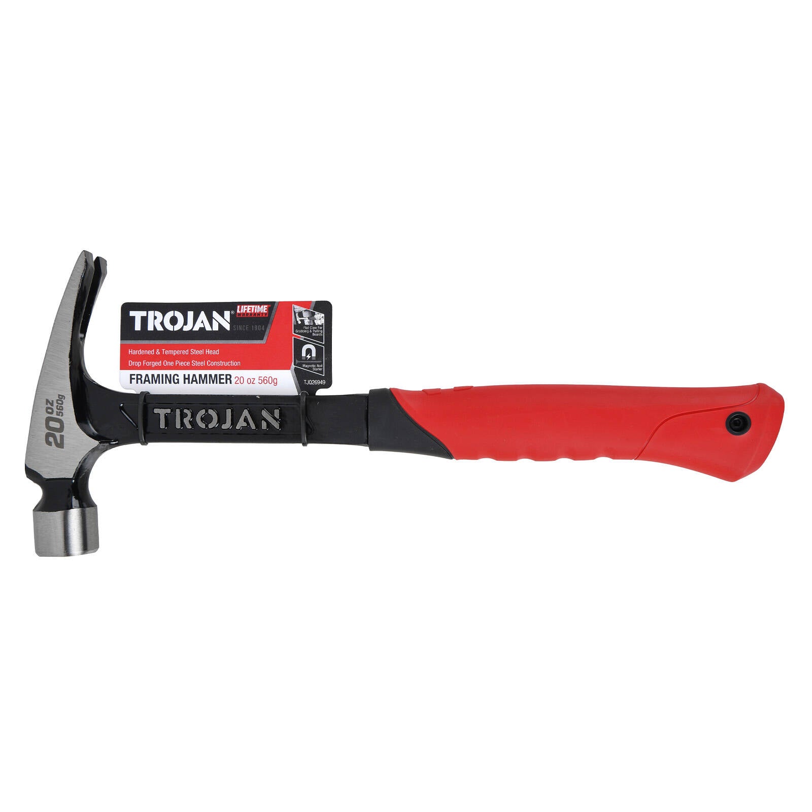Trojan 20oz Steel Framing Hammer with Magnetic Nail Starter