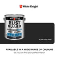 White Knight Rust Guard 4L Black Gloss Epoxy Enamel Paint - UV-Resistant, Durable - SuperSaverAU - view 4