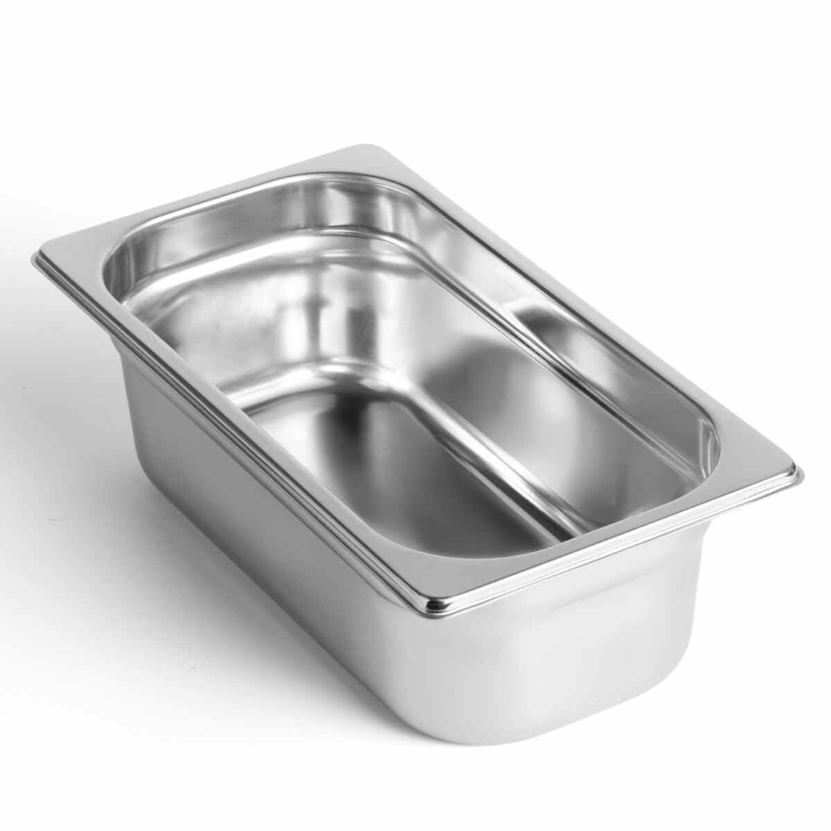 Artinox 1/3 Gastronorm Tray - Silver Stainless Steel Finish, 175mm x 325mm, 100mm High - ATRPGN13