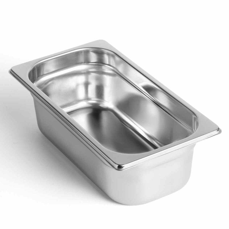 Artinox 1/3 Gastronorm Tray - Silver Stainless Steel Finish, 175mm x 325mm, 100mm High - ATRPGN13