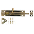 Taskmaster 100mm Polished Brass Barrel Bolt - Solid Brass Security Solution - SuperSaverAU - view 2