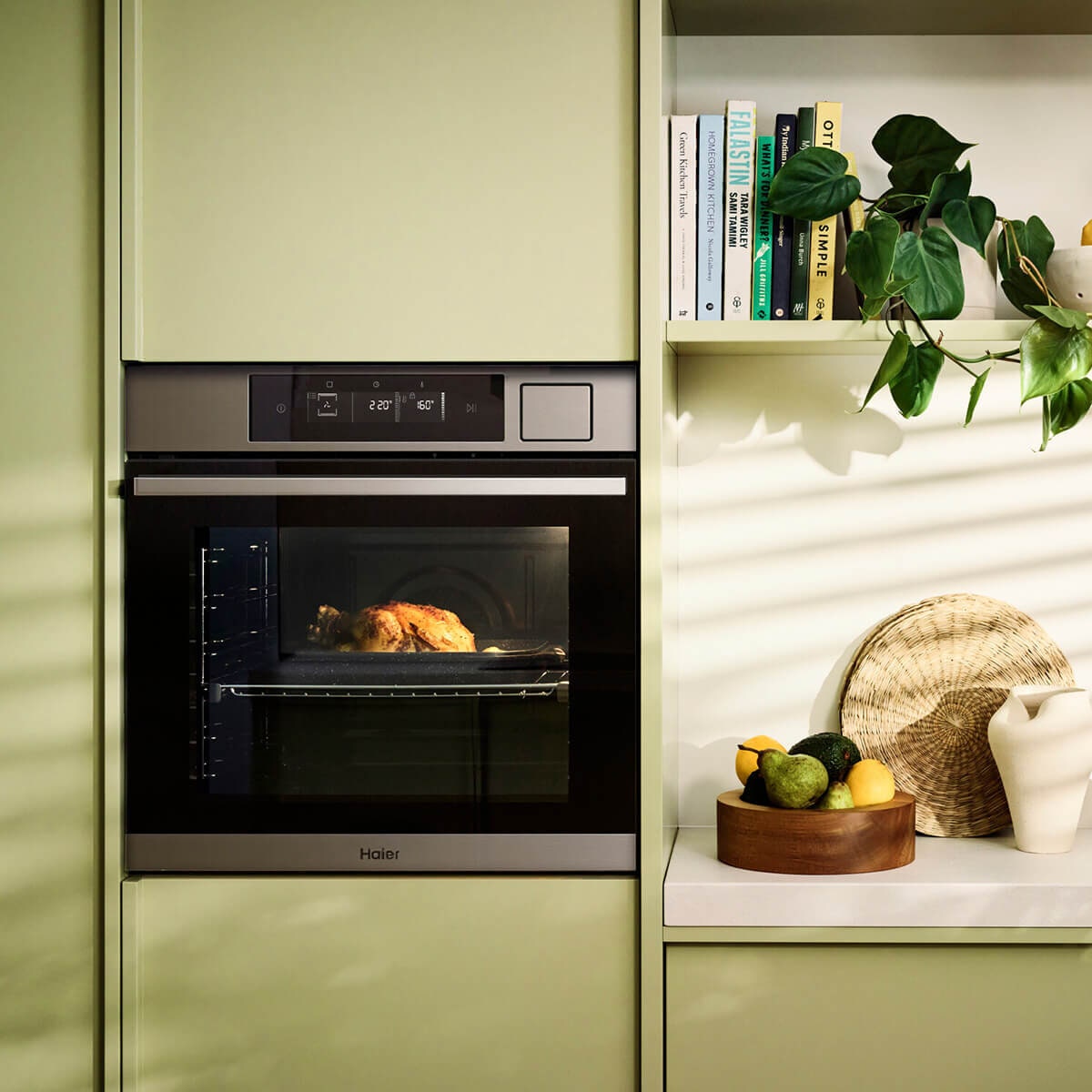 Haier 60cm 600 Series Pyrolytic Oven - 78L, 16 Functions, Steam Assist Plus, Air Fry - HWO60S16TPX5