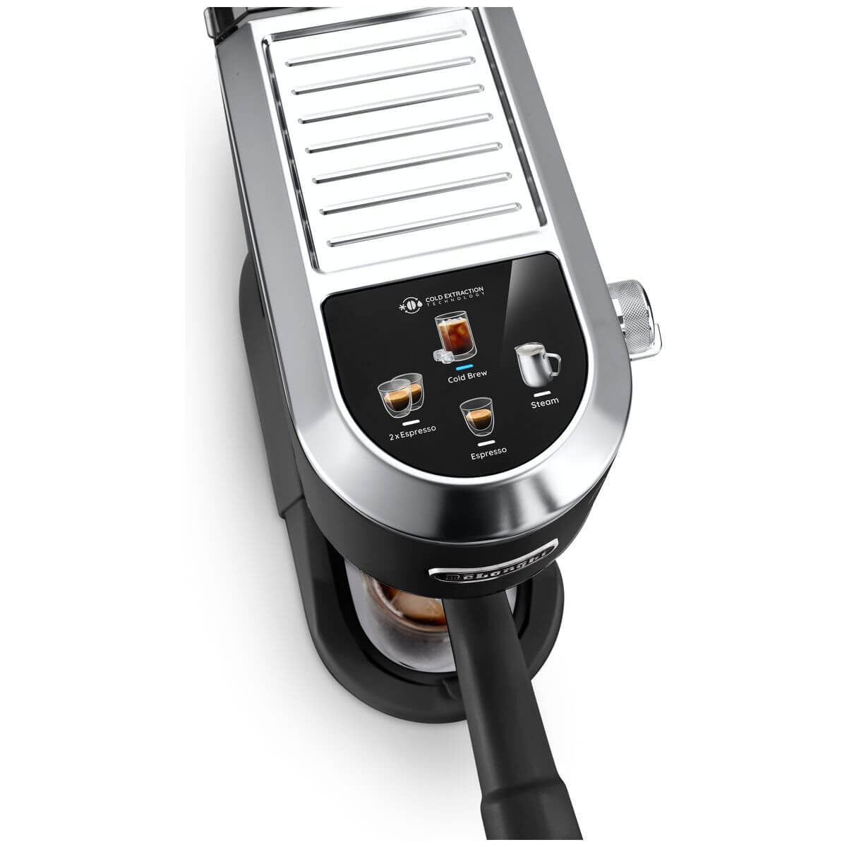 DeLonghi Dedica Duo Cold Brew Coffee Machine - 15 Bar Pump, Slim Full Metal Design, Black - EC890BK