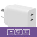 Antsig 20W Dual USB-C Wall Charger - 2 Ports - Fast Charging - Compact - SuperSaverAU - view 2