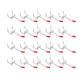 Everhang 50mm Pegboard Single Hook 20 Pack - Steel - Silver - Organise Tools - SuperSaverAU - view 2