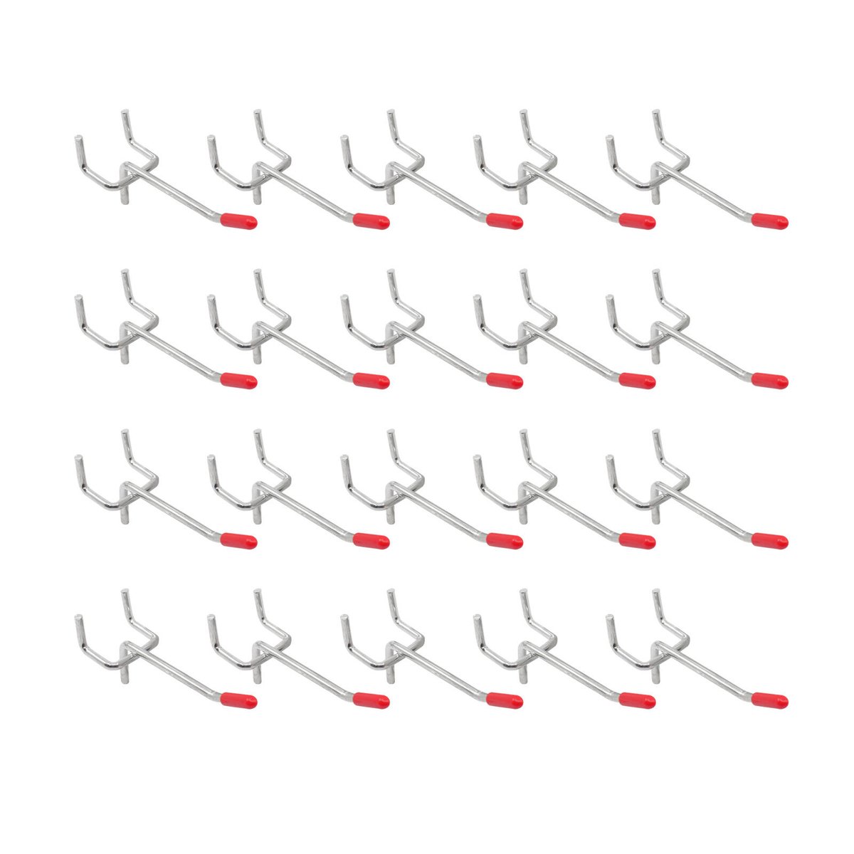 Everhang 50mm Pegboard Single Hook 20 Pack - Steel - Silver - Organise Tools - SuperSaverAU - view 2